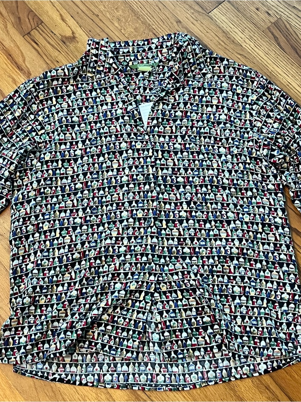 Vintage Esprit Men's Shirtwith Multi-Colored Motif